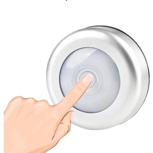 6 LED Touch Light Push Lamp Night Light Car Home Wall Camping Battery Power