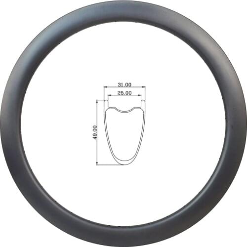 480g 700c all road disc clincher tubeless carbon rim hookless gravel 49mm deep 31mm wide 25mm inner UD 3K 12K 24 28 32 36 Holes