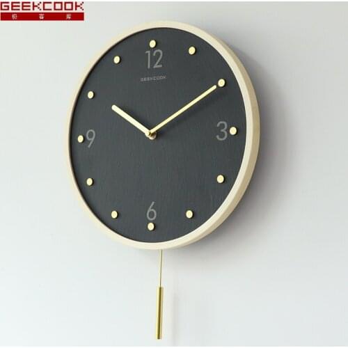 Large Modern Wall Clock Wood Silent Living Room Creative Luxury Swing Clocks Wall Home Decor Pendule Murale Relojes De Pared