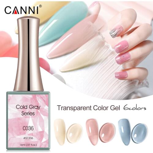 CANNI New 16ml Cold Gray Series Soak Off 12 Colors Painting Gel Hot Sale Translucent Nail Art Gel polish