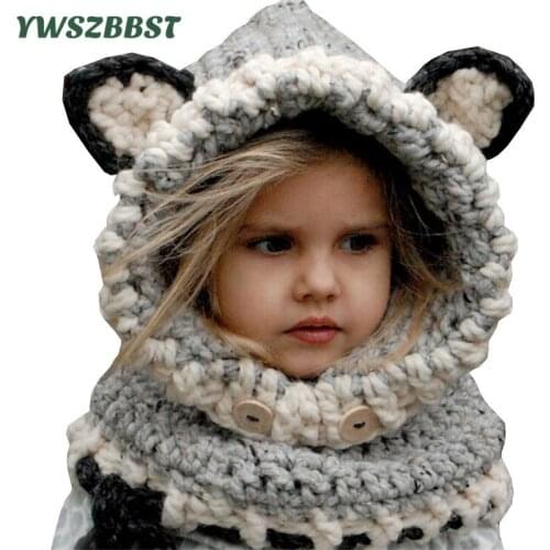 Baby Winter Hat Crochet Hat Pattern Fox Baby Cap Baby Hat Girl children Hat Cap for kids Warm Cap Scarf