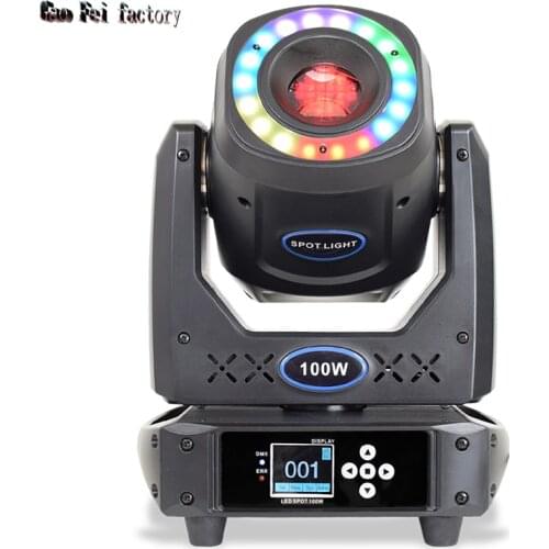 DMX Light LED Moving Head 100W Spot Backlight High-Quality Lyre Gobo With Prism Projector For DJ Disco Party