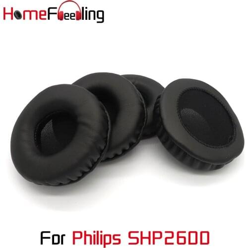 Homefeeling Ear Pads For Philips SHP2600 Earpads Round Universal Leahter Repalcement Parts Ear Cushions
