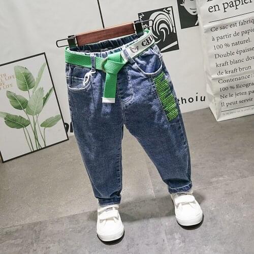 New Arrival 2020 Autumn Kids Boys Jeans Childrens Fashion Denim Pants Toddler Cowboy Trousers Baby Boys Blue Jeans 2-7 Years