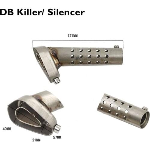 Motorcycle Exhaust DB Killer Silencer Stainless Steel Muffler Exhaust Silencer Removable DB Killer