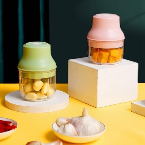 Electric Mini Garlic Crusher Portable Chopper USB Charging For Crushed Garlic Ginger Fresh Chili Kitchen Masher Meat Grinding