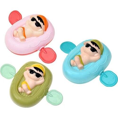 3 Pcs Baby Bath Toy Set Wind Up Rowing Kayak Cool Baby Bathtub Toy Floating Swimming Pool Clockwork Bathing Toy