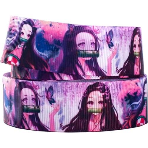 10yards different sizes cartoon character ribbon printed grosgrain ribbon