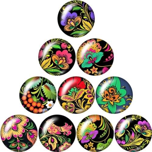 Beauty Vintage Birds Magpie 10pcs mixed 12mm/16mm/18mm/25mm Round photo glass cabochon demo flat back Making findings ZB0980