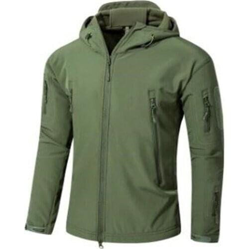 XS-5XL Large Size Men Tactical Soft Shell Shark Skin Jacket Outdoor Camping Hunting Training Waterproof Windproof Coat Army Tops