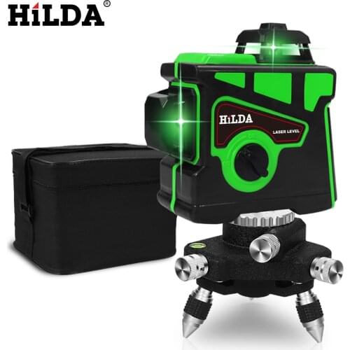 Laser Level 12 Lines 3D Self-Leveling 360 Horizontal And Vertical Cross Super Powerful Green Beam Line