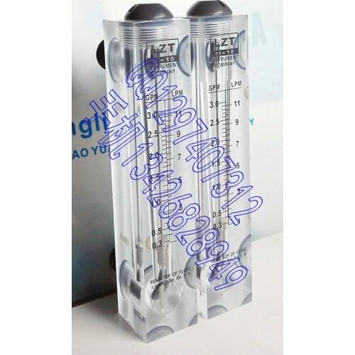 LZT-15 panel liquid flow meter 0.3~3GPM 1-11LPM without regulating valve