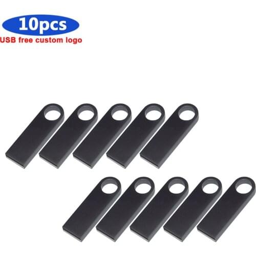 10pcs/lot Hot sale USB Flash Drive Metal Pen drive 64GB 32GB 16GB 8GB 4GB usb Metal pen drive stick 128GB High Speed Waterproof