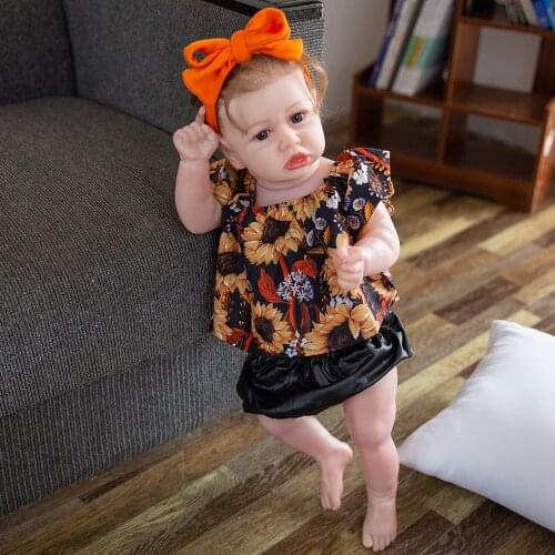 FEELWIND23" Fashion Saskia Baby Dolls Soft Body Fashion Boneca Reborn Doll Toys Kids Birthday Gift