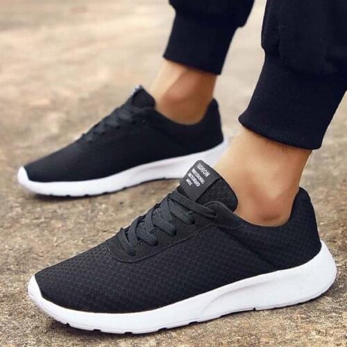 Men Shoes Breathable Mens Sneakers Lac-Up Lightweight Black Walking Man Shoes Tenis Shoes Walking Sneakers Zapatillas Hombre