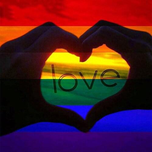 5D Diy Diamond Painting Color Rainbow Love Figure Full Drill Diamond Embroidery Mosaic Cross Stitch Kit Home Decor Accessories