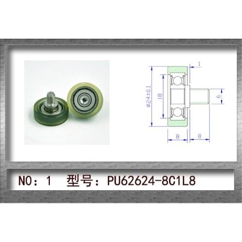 Packaged plastic 626Z bearings roller diameter 24mm,thickness 8mm, Screw M6X8 10pcs/lot