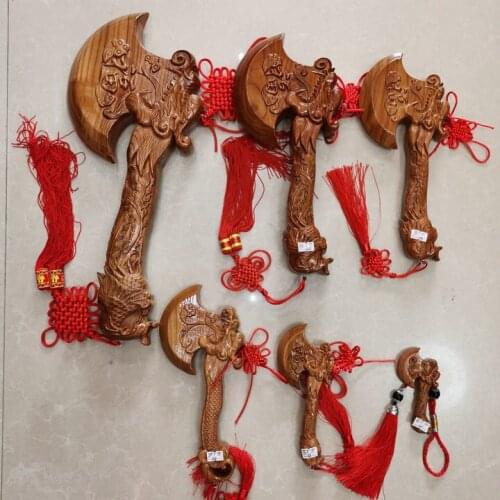 Taoist tools, peach wood, trachinoid, blessing character axe, Taoist supplies, Taoist crafts