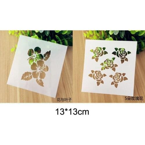 Stencil Reusable Flower Leaf Painting Hollow Template Stencils For Painting Wall Scrapbooking Photo Album Embossing Paper Cards
