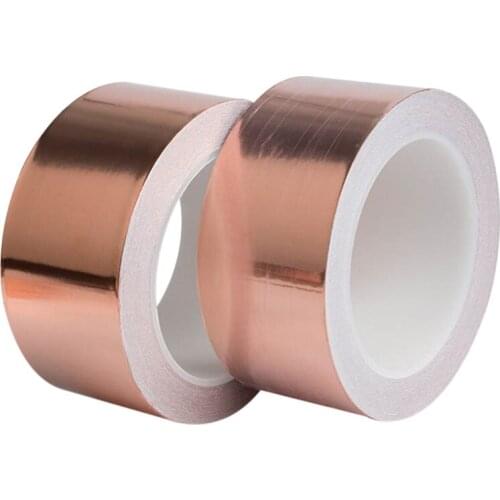 30mm Waterproof Pure Copper Tape Self-Adhesive High Temperature Resistance Anti-Radiation Hand Tools J99Store