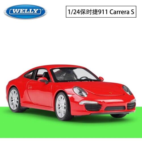 Welly 1:24 Diecast 911 CARRERA S Sport Car High Simulation Vehicle Alloy Metal Model Car