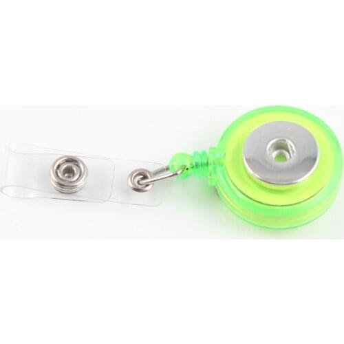 Snap Button 18mm Retractable Ski Pass ID Card Badge Holder Reel Pull Key Name Tag Recoil Reel Fit 18MM Snap Button Jewelry