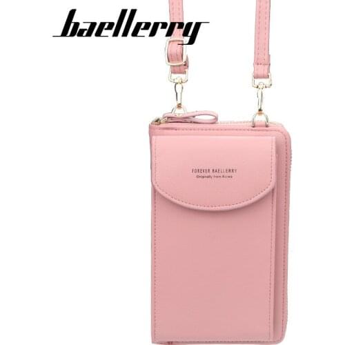 Womens Leather Wallets 2020 Luxury Purses for Women Coins and Cards Female Mobile Phone Messenger Shoulder Bag W002