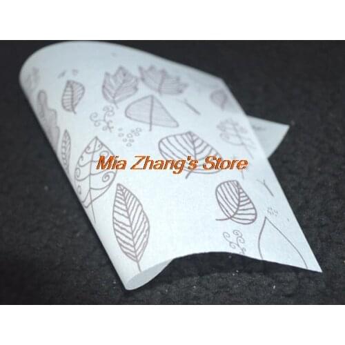 200PCS 15x21cm & 21x29cm leaf pattern Gift wrapping paper Soap Packaging Paper Oil wax paper Greaseproof Paper Gift Wrap