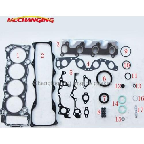 2RZ 2RZ-E FOR TOYOTA HIACE III 2.4 4WD Full Set Engine Parts Engine Rebuilding Kits Engine Gasket Hot Sale 04111-75030 50126700