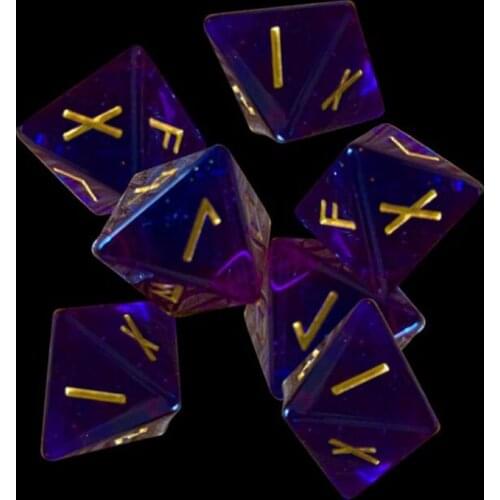 3 Pcs 8-Sided Rune Dice Resin Assorted Polyhedral Dice Set Divination Game Toys F1FD