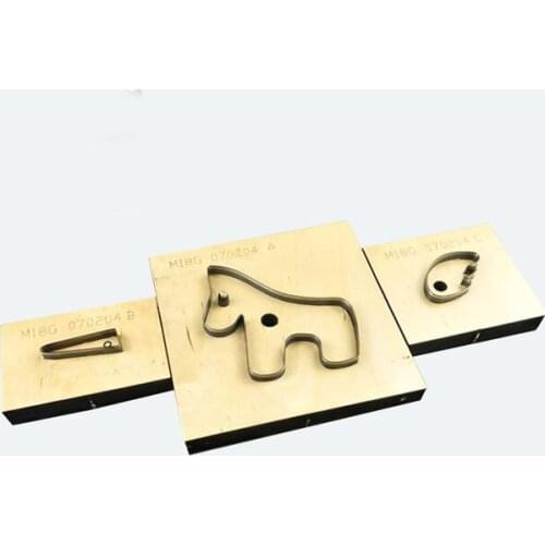 3pcs/set Japan Steel Blade DIY Leather Craft Template Unicorn Pattern Die Cutter Knife Mould Wooden Die Hand Punch