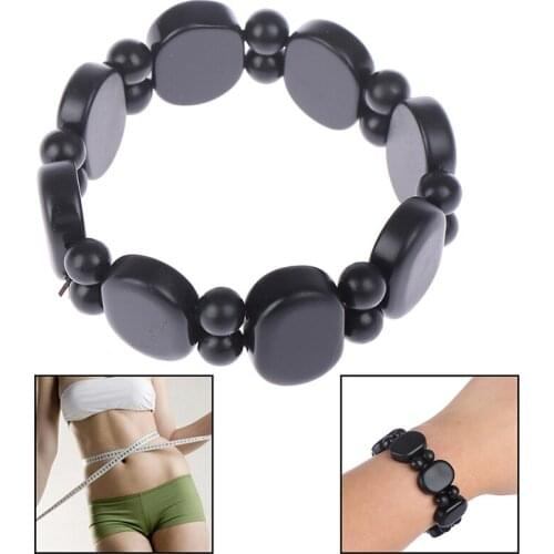 Multi Styles Black Jade Bianshi Bracelet Natural For Body Health Care Made Of Black Jade Stone Needle Tool Massage Benefits