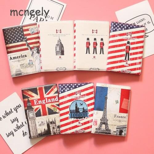 British and American France Passport Holder women men Protect Cover Case Organizer Case for Cards Dropshiping 1pc