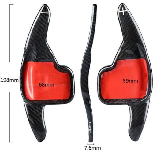 2 pieces Carbon Fiber Gear DSG Steering Wheel Paddle Shifter Cover For BMW 7 Series 13-15