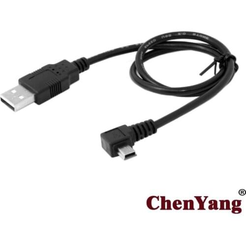 Chenyang USB 2.0 Male to Mini USB B Type 5pin Male Right Angled 90 Degree Data Cable 6ft 1.8M