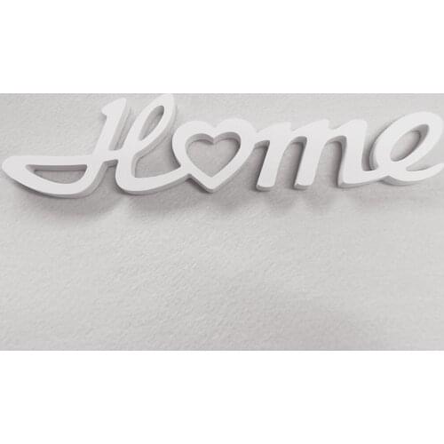 Customized Wood Wooden White Words Sweet Home Name Logo ShapeArt Crafts Wedding Birthday Party Home Decor Personalised Design