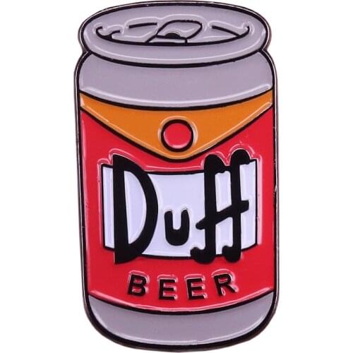 Homer favourite beer enamel pin Duff Beer brooch