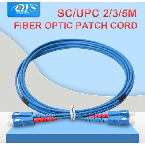5PCS OS2 SC/UPC to SC/UPC 9/125 Singlemode Duplex Optical Fiber Patch Cord Cable Jumper 2/3/5 Meters