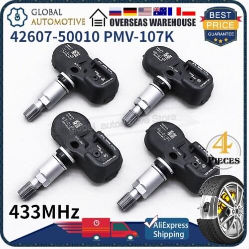 SET 4x 42607-50010 PMV-107K TPMS Tire Pressure Monitoring Sensor 433MHz FOR 2007-2011 Lexus ES GS LS TPMS Sensors 42607-50011