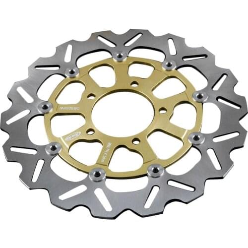 LUCKMART Front Brake Rotors Disc and Pads Kit for Kawasaki Z800 2013-2016 ABS / Z800E ABS 2013-2016 Accessories Gold