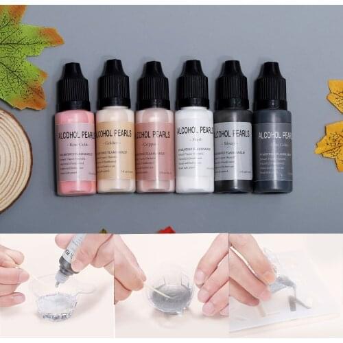 15ml Metallic Pigment UV Resin Dye Alcohol-Based Ink Concentrated Paint Colorant For DIY Epoxy Resin Mold Silicone Casting Craft