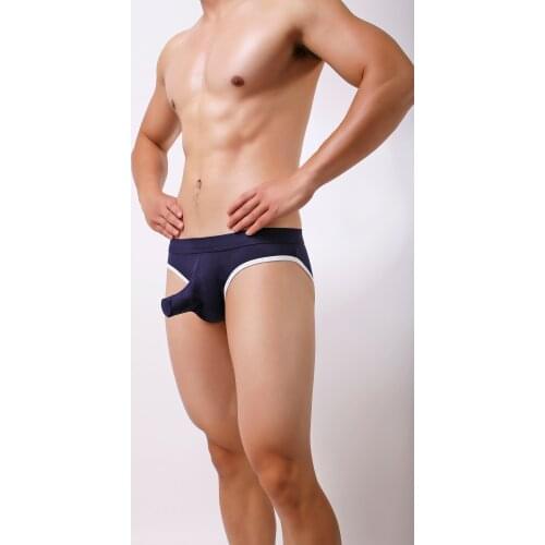 Summer mens Penis Hole Open Pouch Panties For Men Gay Underpants Male pants Breathable sexy mens underwear bikini underwear