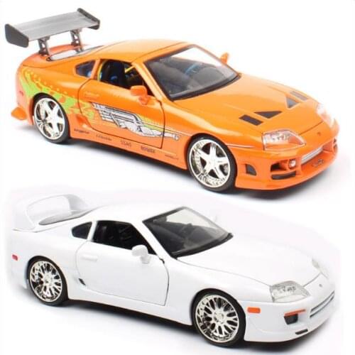 1:24 Toyota supra 1995 alloy car model,4 door car toys,Simulation collection cars model,free shipping