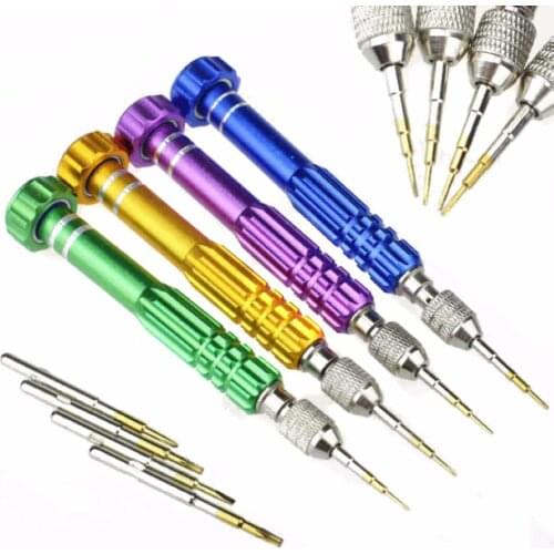 Shellhard 5in1 Watch Repair Tool Kits Screwdriver Set Repair Opening Tools Kit for Watch Eye Glasses