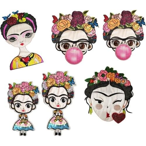 50pcs/Lot Embroidery Patches Letters Clothing Decoration Accessories Character Sequins Girl Diy Iron Heat Transfer Applique