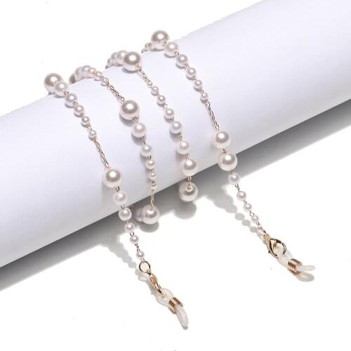 Charming Pearl Glasses Strap Fashion Handmade Mask Lanyard Sunglasses Chain Necklace