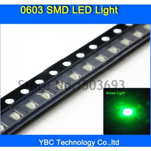 Wholesale 1000pcs/lot Green Color Brand New 0603 LED SMD Ultra Bright Diode