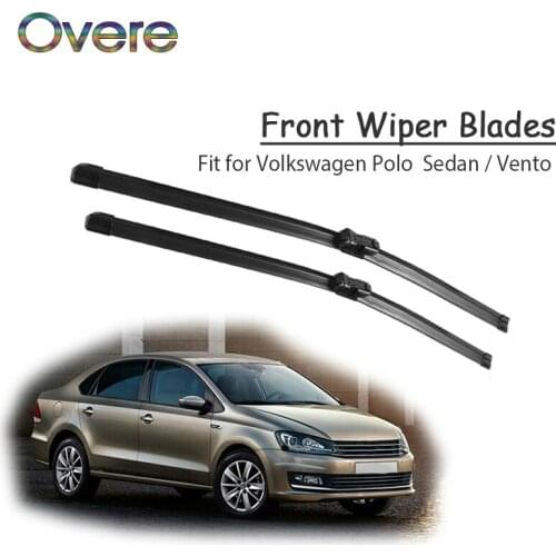 Overe 1Set Car Windshield Rubber Wiper Blade For Volkswagen VW Polo Sedan Vento 2010-2014 VW Accessories Repair Cleaning Tool