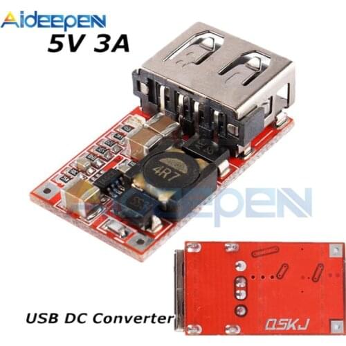 DC 6-24V to 5V 3A Car USB Charger Step Down Module Adjustable Buck Step Down Converter 12V 24V 5V Power Supply Module
