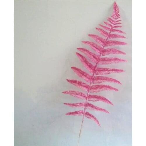 Christmas ornaments/Big 20cm Artificial Glitter Leaves Persian Leaf. Bling Flowers .Artificial flowers wholesale/Factory Outlet